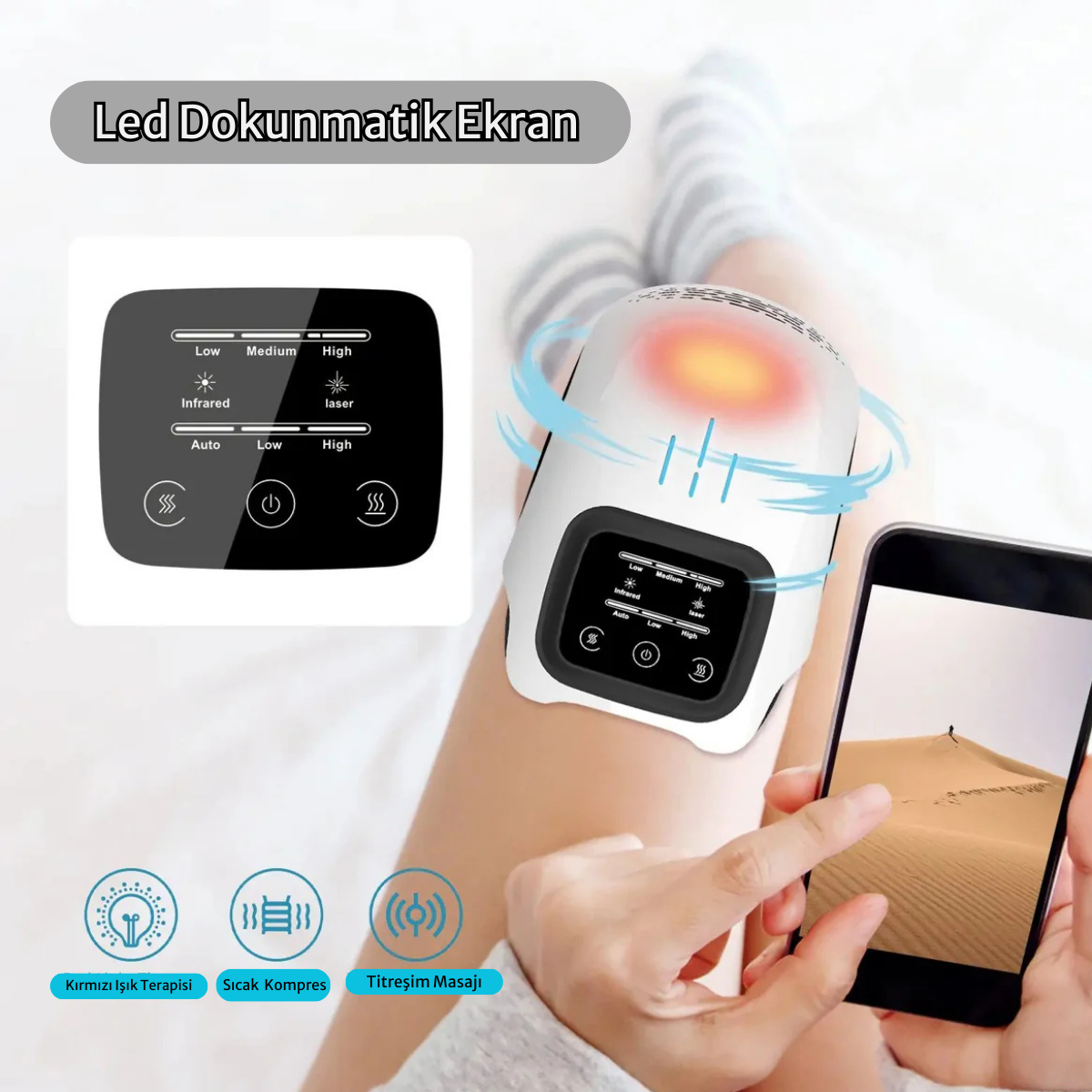 Storantis™ Taşınabilir Konforlu Elektrikli Diz Masaj Aleti